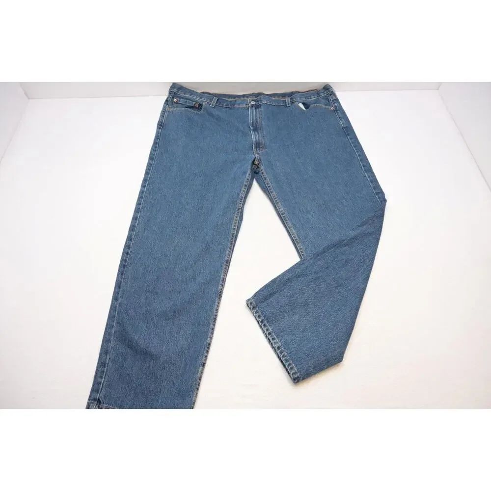 Levi's 550 Relaxed Fit Straight Blue Denim Jeans Mens Size 52 x‎ 32